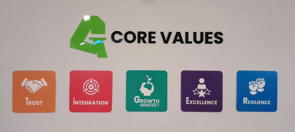 office reception wall sign